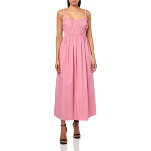 BOSS Women’s Poplin Cotton Tank Smocked Dress(Flamingo)