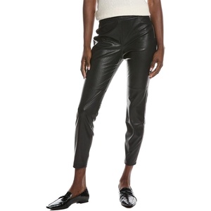 BOSS Women’s Taskin Leather Look Pants(Black Currant)