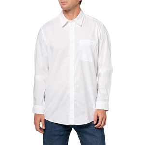 HUGO Men’s Yarn Dyed Cotton Button Down Shirt(White Cream)