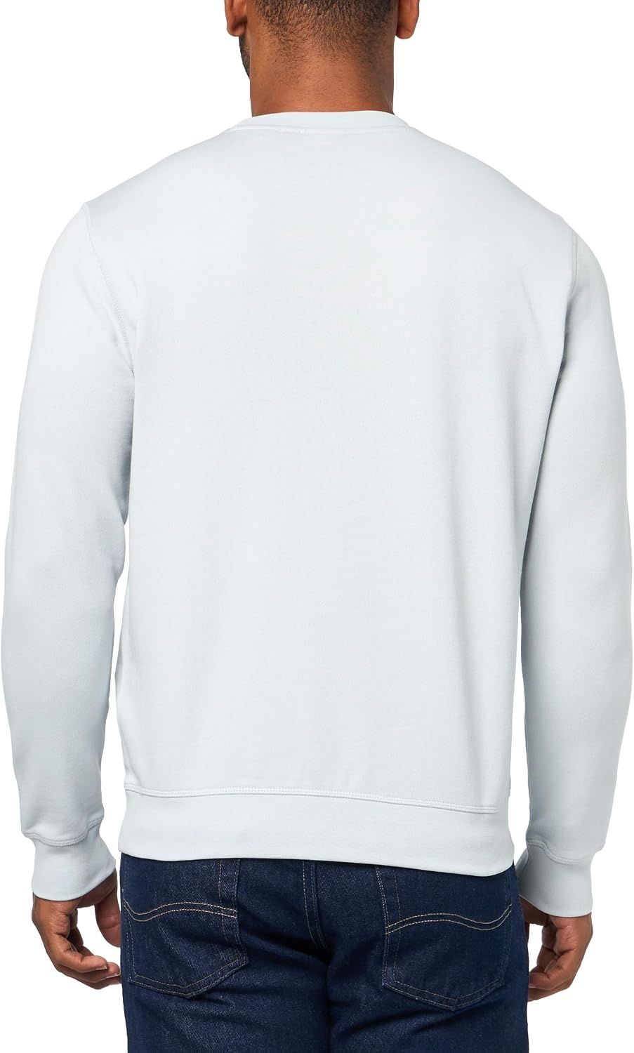 image:imageBOSS Mens Patch Logo French Terry Pullover Cotton SweatshirtGrey Skies