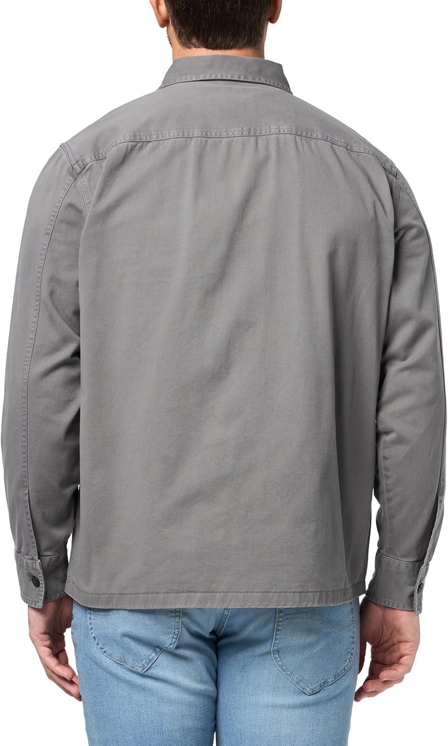 image:imageBOSS Mens Twill Cargo Pocket Zip Up OvershirtFrozen Clay