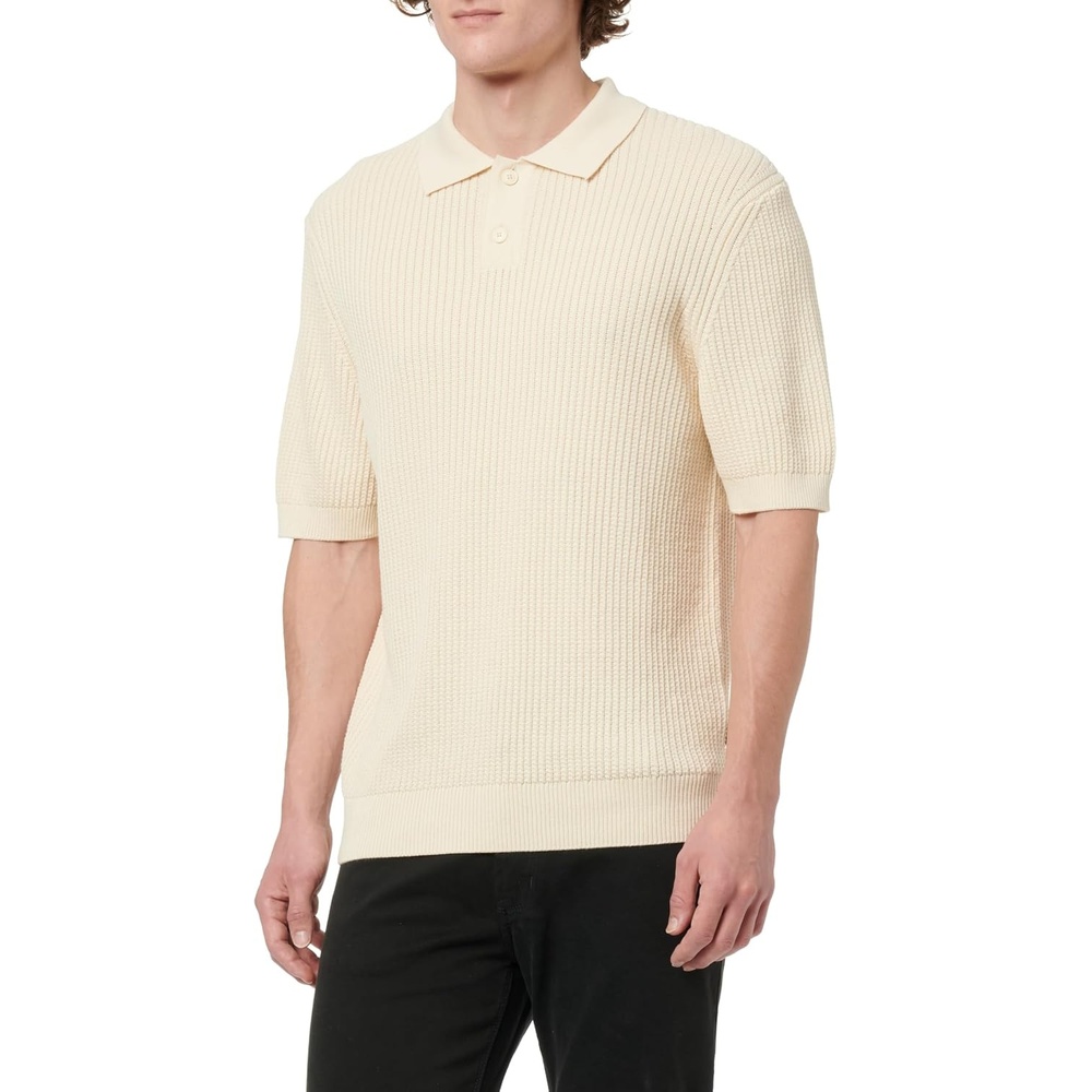 image:imageBOSS Akoppo Mens Knitted Sweater767open Yellow
