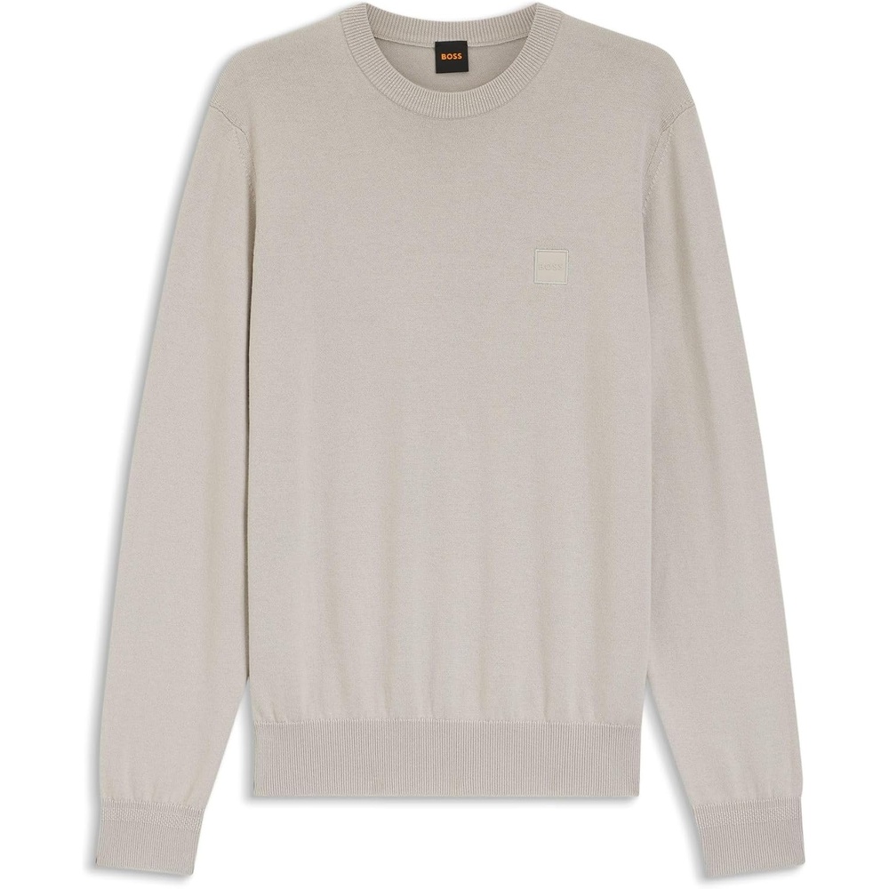 image:imageBOSS Kanovanos Mens Knitted Sweater Open Grey 070 XLarge