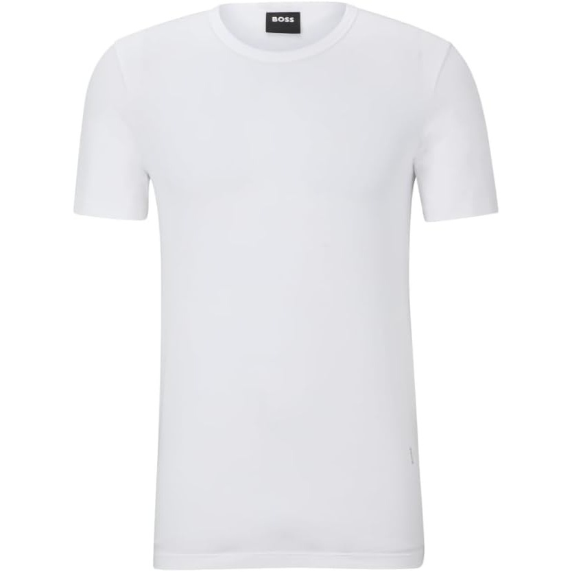image:imageBOSS Mens 2 Pack Crew Neck Stretch UndershirtsWhite