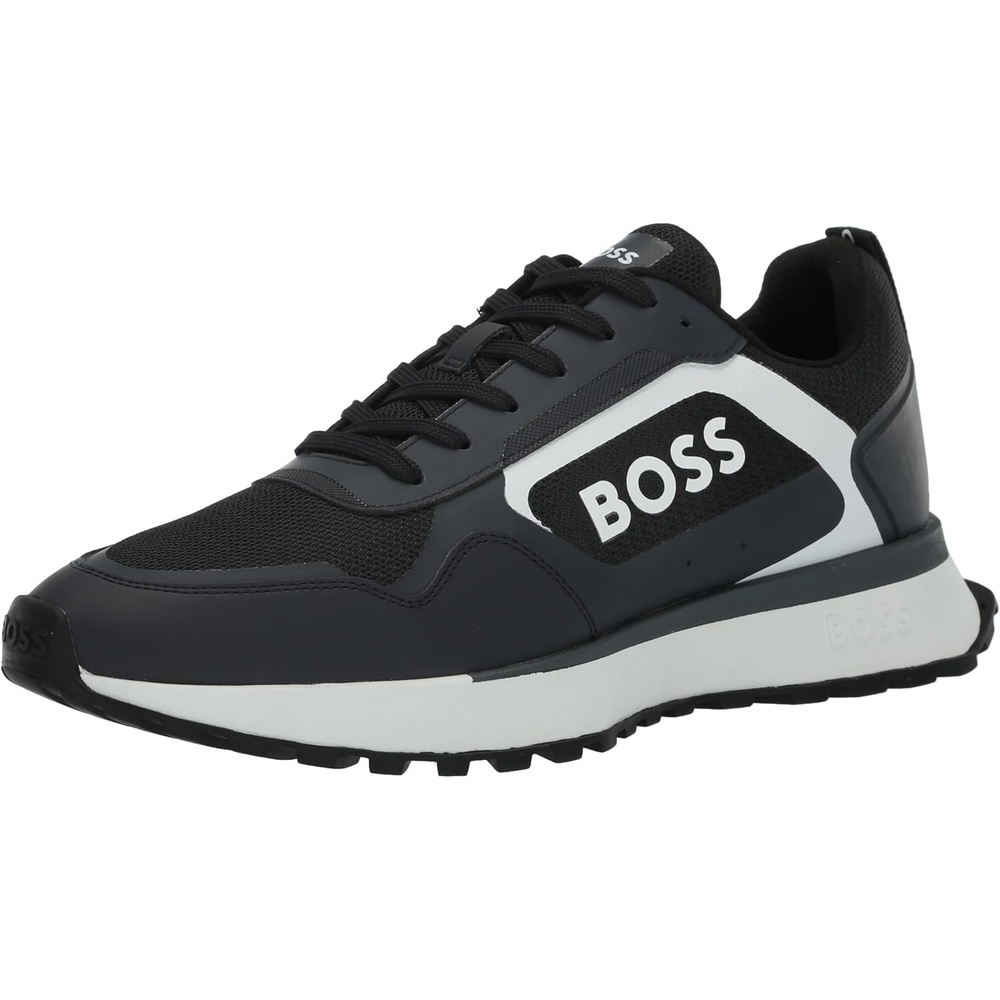 image:imageBOSS Mens Big Logo Mesh Mix Lace Up SneakerMidnight Navy