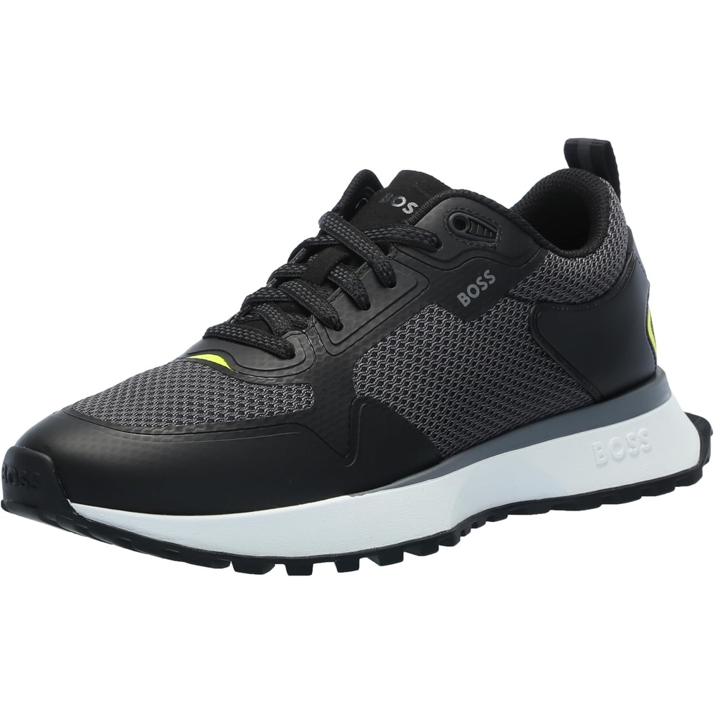image:imageBOSS Mens Big Logo Mesh Mix Lace Up SneakerMushroom Grey
