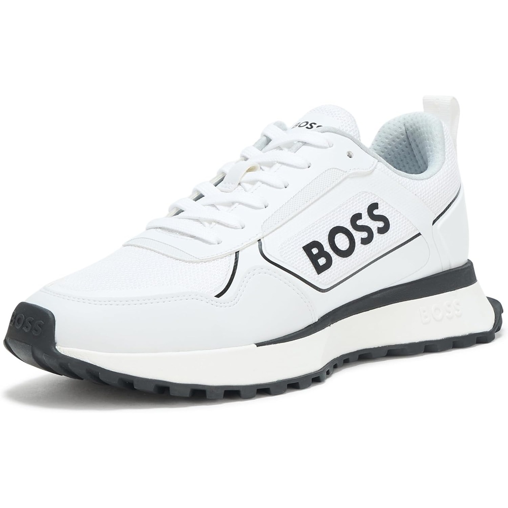 image:imageBOSS Mens Big Logo Mesh Mix Lace Up SneakerWhite Oak