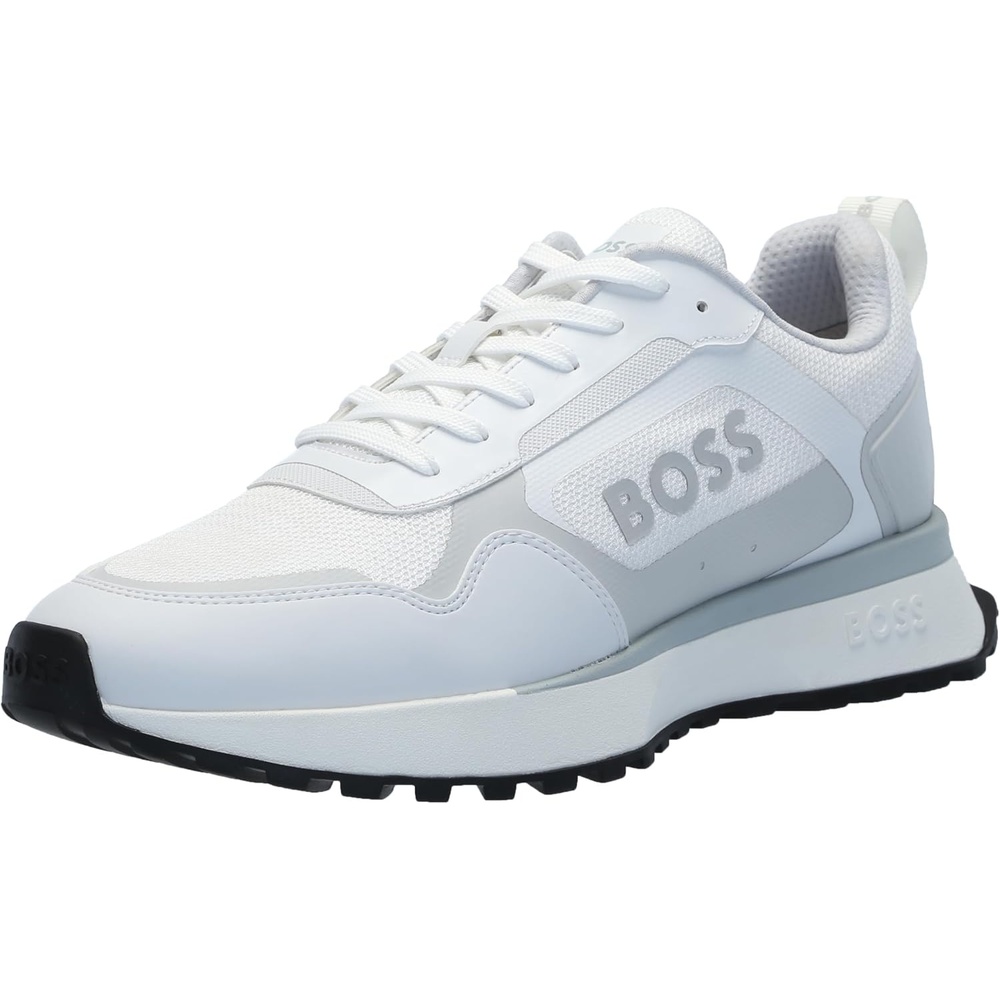 image:imageBOSS Mens Big Logo Mesh Mix Lace Up SneakerWhite Salt