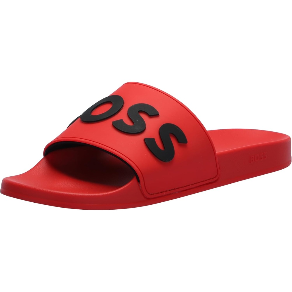 image:imageBOSS Mens Big Logo Slide SandalsLava Red