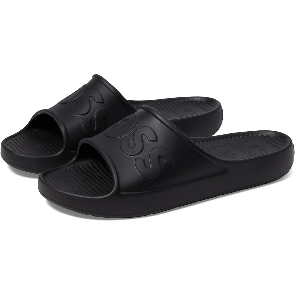 image:imageBOSS Mens Bold Logo Vinyl Slide SandalsGalaxy Black