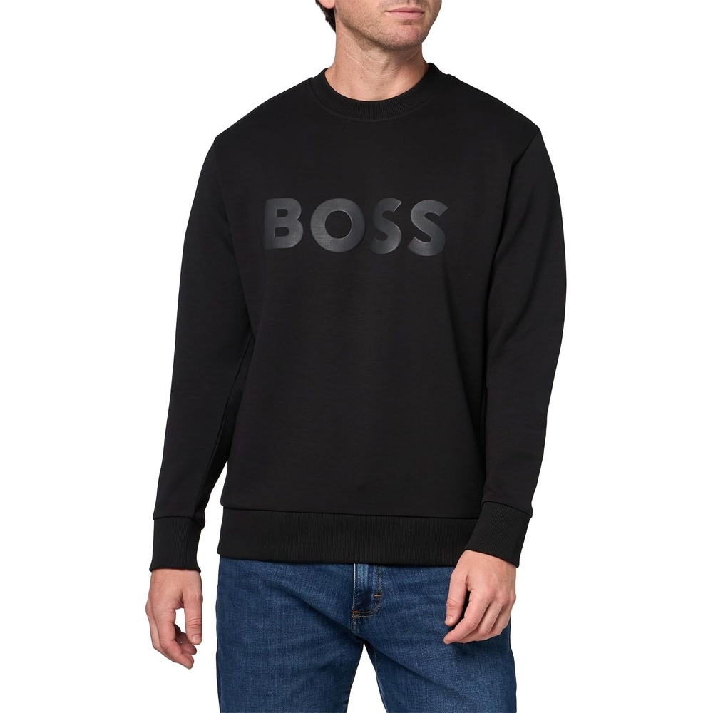 image:imageBOSS Mens Boss Iconic Logo Crewneck SweatshirtBlack Magnolia