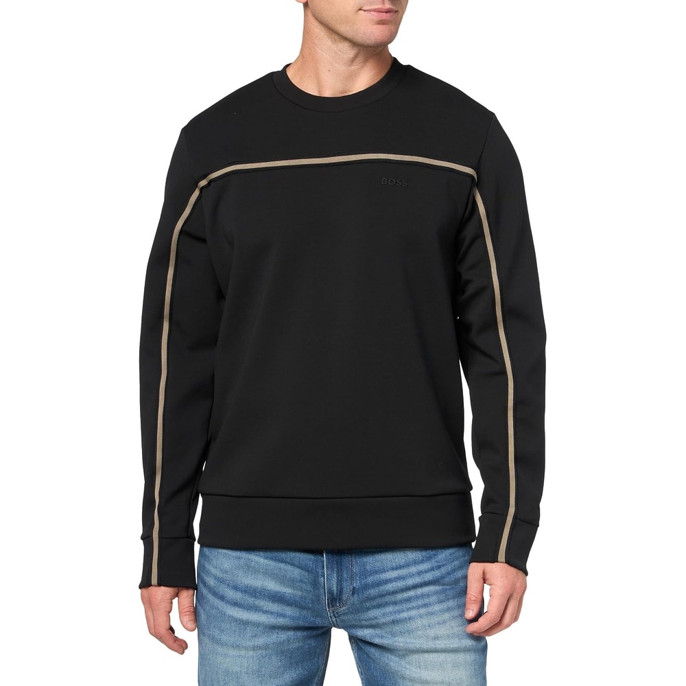 image:imageBOSS Mens Boss Iconic Logo Crewneck SweatshirtBlack Shadow