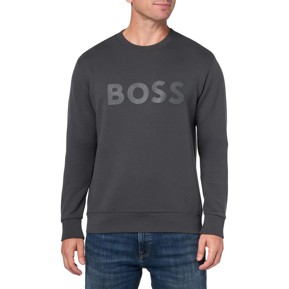 image:imageBOSS Mens Boss Iconic Logo Crewneck SweatshirtLava Smoke
