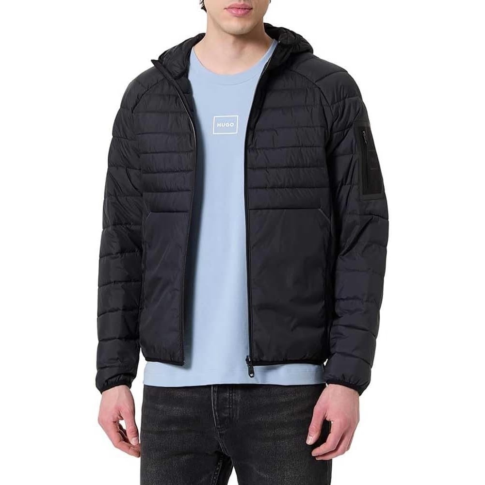 image:imageBOSS Mens J Thor 2 Waterproof Quilted Jacket with Decorative Reflective DetailsDark Blue402