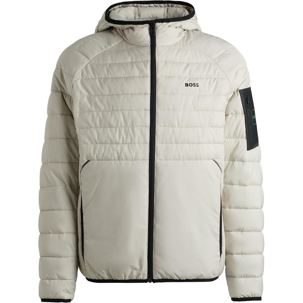 image:imageBOSS Mens J Thor 2 Waterproof Quilted Jacket with Decorative Reflective DetailsLight Beige271