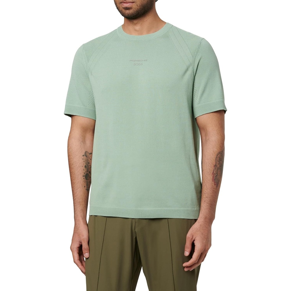 image:imageBOSS Mens Knitted SweaterOpen Green 357