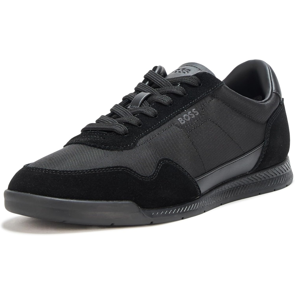 image:imageBOSS Mens Leather Mix Low Top SneakerCatfish Black