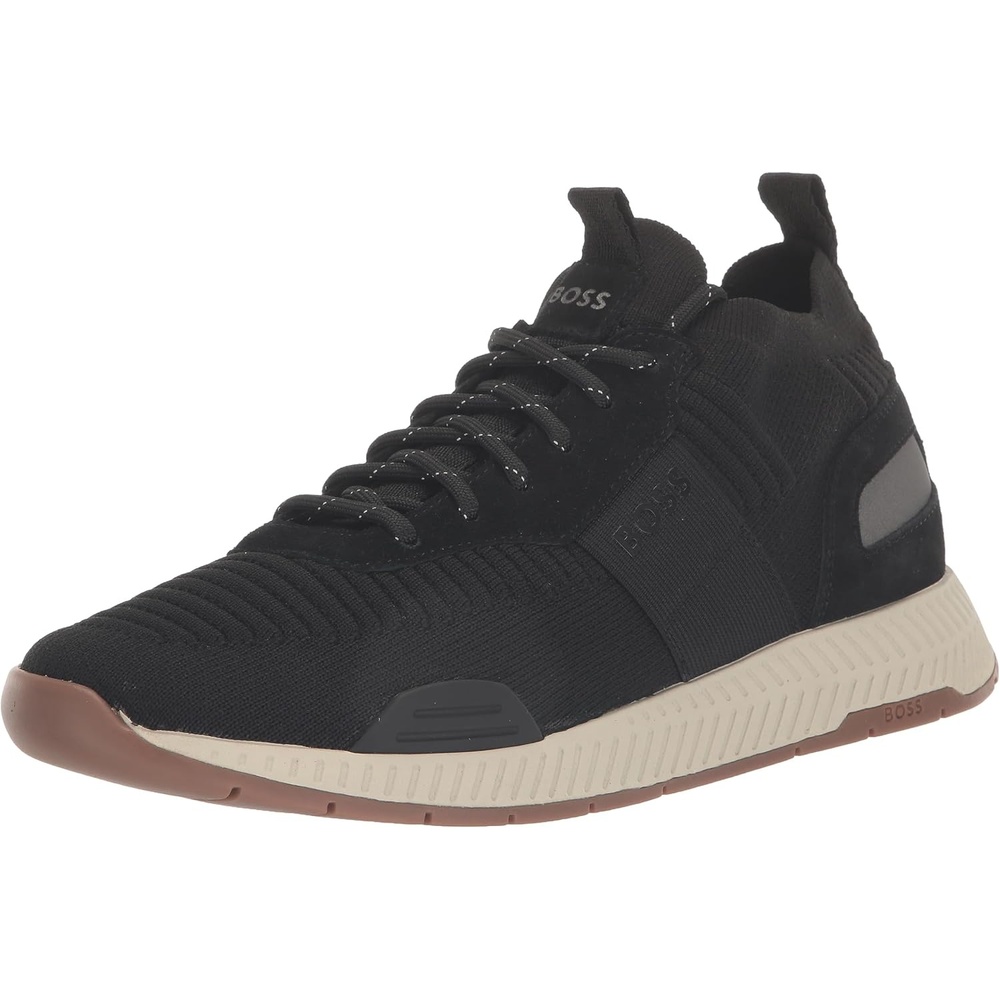 image:imageBOSS Mens Mesh Mix Running SneakersCharcoal BlackStormy Black