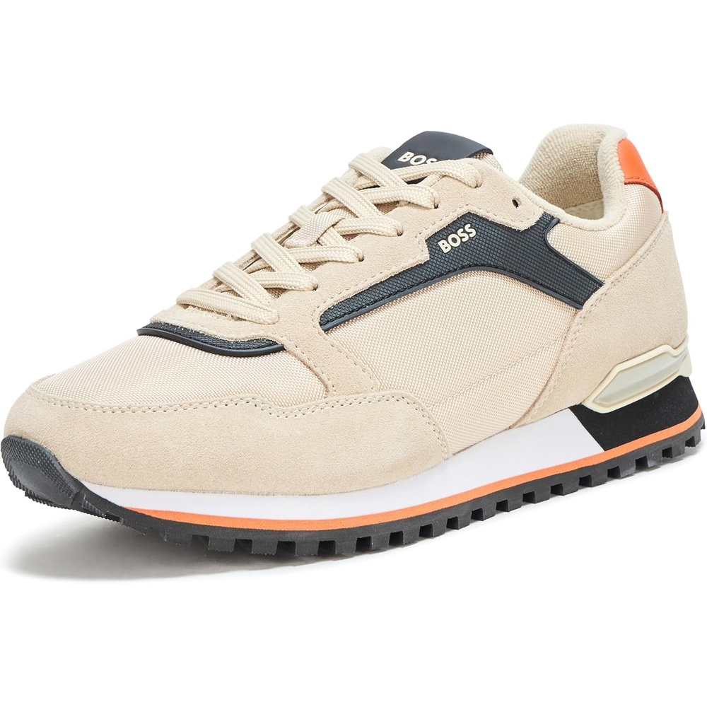 image:imageBOSS Mens Parkour Runn SneakersTaupe Grey  Charcoal