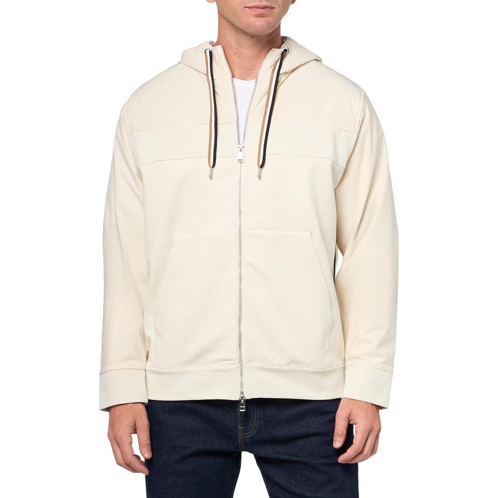 image:imageBOSS Mens Seegar Nylon Mix Media JacketNatural