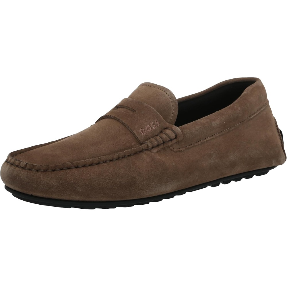 image:imageBOSS Mens Smooth Suede Slip on DriversStone Beige