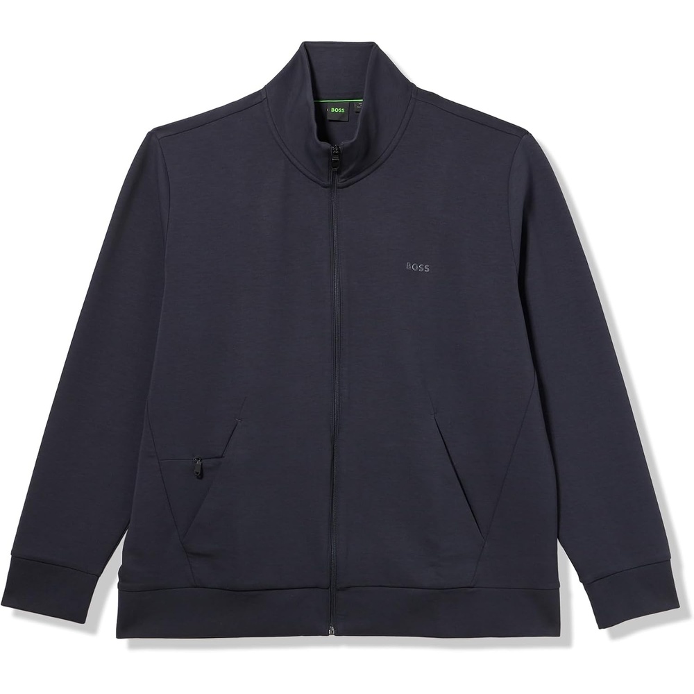 image:imageBOSS Mens Sporty Regular Fit Zip Up Cotton JacketMidnight Navy