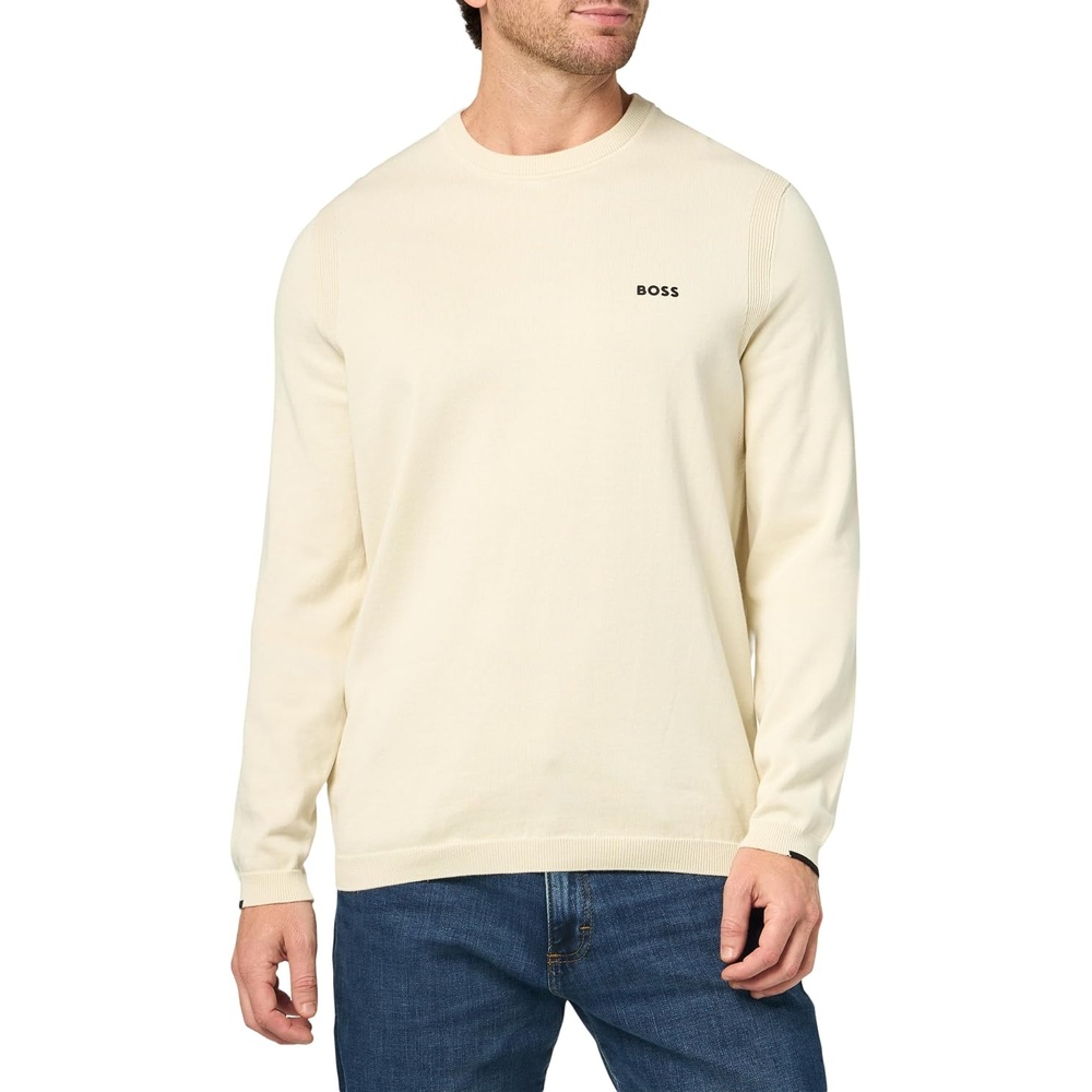 image:imageBOSS Mens Tech Flex Cotton Stretch Knit SweaterOvernight Oats