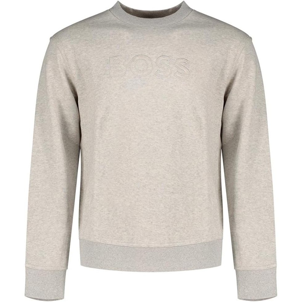 image:imageBOSS Mens We Logo Sweatshirt BlackOpen Grey 086