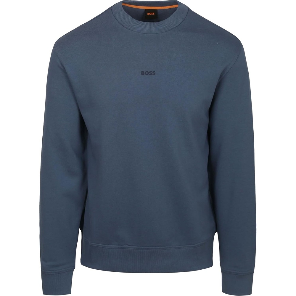 image:imageBOSS Mens Wesmallcrew SweatshirtOpen Blue