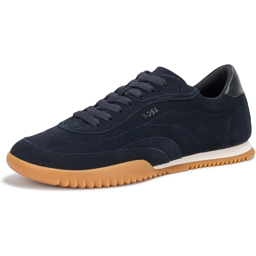 image:imageBOSS Womens Careton Low Profile Suede SneakersClean Navy