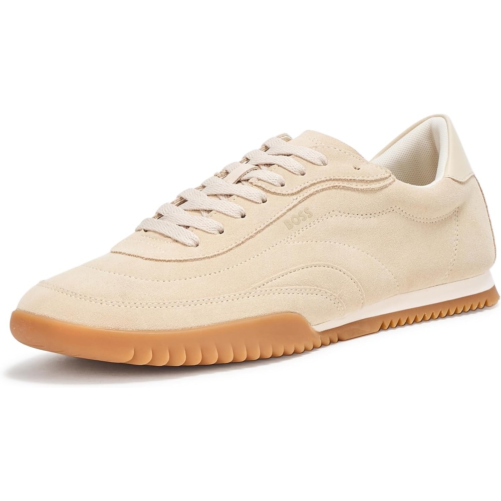 image:imageBOSS Womens Careton Low Profile Suede SneakersSand Dunes