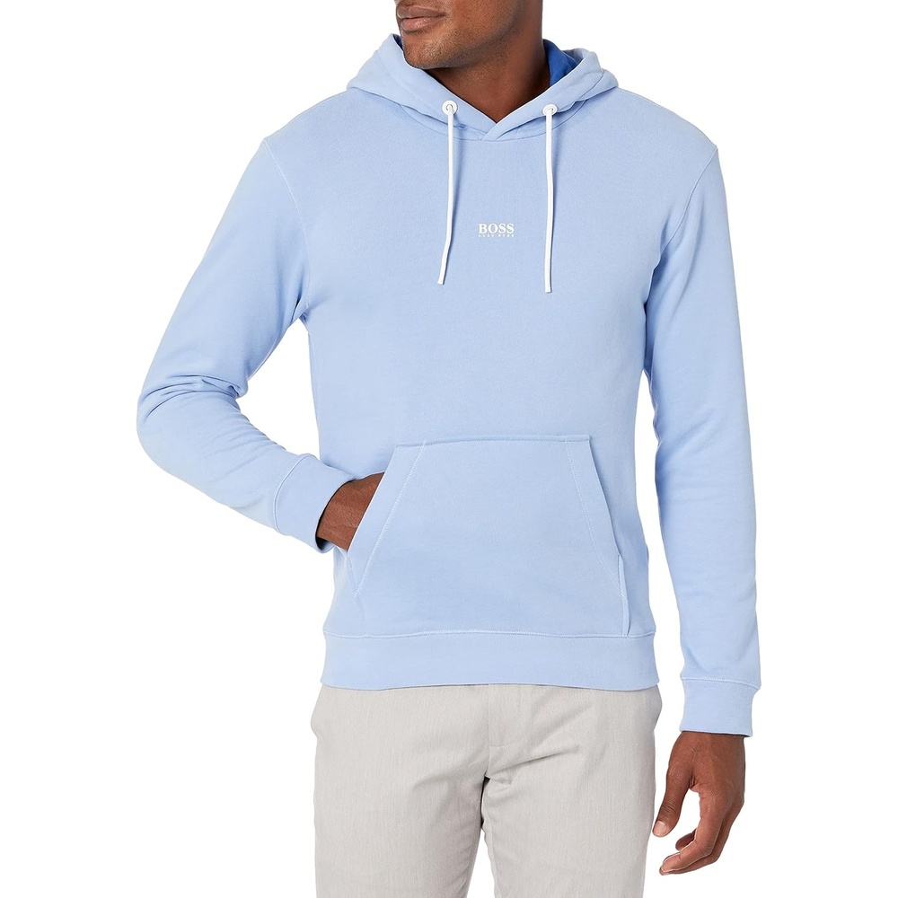 image:imageBOSS mens Center Logo French Terry Hooded SweatshirtBel Air Blue