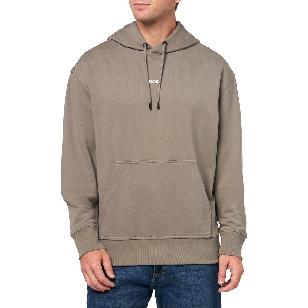 image:imageBOSS mens Center Logo French Terry Hooded SweatshirtCedar