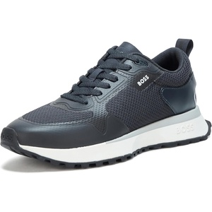 BOSS Men’s Big Logo Mesh Mix Lace Up Sneaker(Anchors Aweigh Blue)