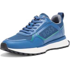 BOSS Men’s Big Logo Mesh Mix Lace Up Sneaker(Blue Sapphire)