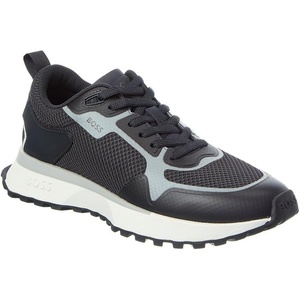 BOSS Men’s Big Logo Mesh Mix Lace Up Sneaker(Navy Zone)
