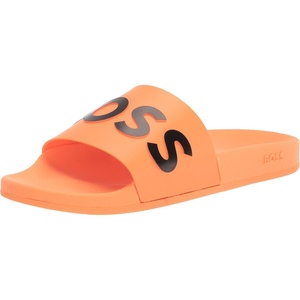 BOSS Men’s Big Logo Slide Sandals(Highlighter Orange)