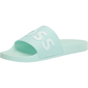 BOSS Men’s Big Logo Slide Sandals(Poolside Blue)