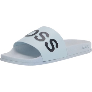 BOSS Men’s Big Logo Slide Sandals(Seaside Blue)