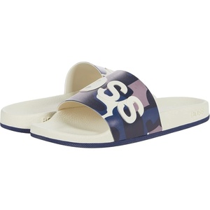 BOSS Men’s Big Logo Slide Sandals(Space Blue)