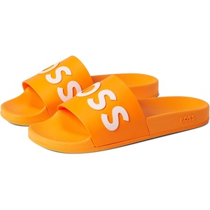 BOSS Men’s Big Logo Slide Sandals(Sun Orange)