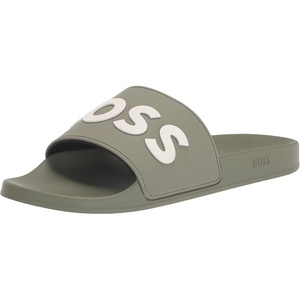 BOSS Men’s Big Logo Slide Sandals(Truffle Green)
