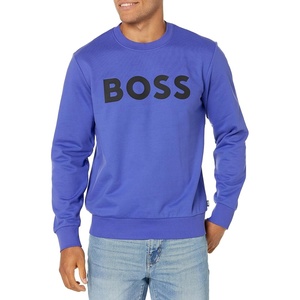 BOSS Men’s Bold Logo Sporty French Terry Sweatshirt(Rausing Violet)