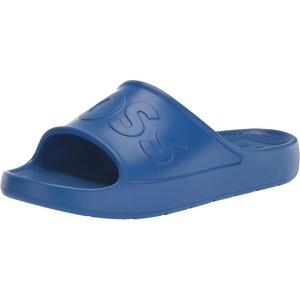 BOSS Men’s Bold Logo Vinyl Slide Sandals(Blue Sapphire)