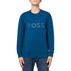 BOSS Men’s Boss Iconic Logo Crewneck Sweatshirt(Blue Sapphire)