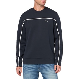 BOSS Men’s Boss Iconic Logo Crewneck Sweatshirt(Navy Dust)
