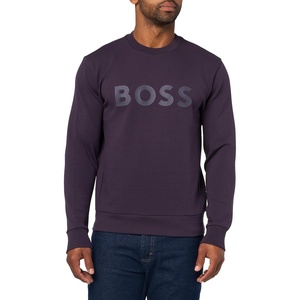 BOSS Men’s Boss Iconic Logo Crewneck Sweatshirt(Nightshade Purple)
