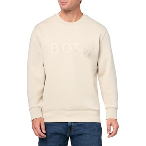 BOSS Men’s Boss Iconic Logo Crewneck Sweatshirt(Peyote Beige)