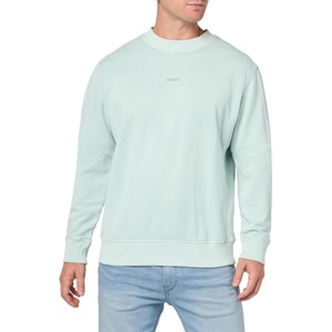 BOSS Men’s Center Logo Crew Neck Sweatshirt(Harbour Blue)
