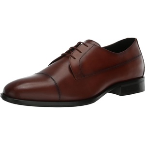 BOSS Men’s Colby Smooth Leather Derby Dress Shoe(Burnt Caramel)